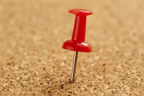 Free Stock Photo Close Up Single Red Sharp Marker Pin Pinned On A