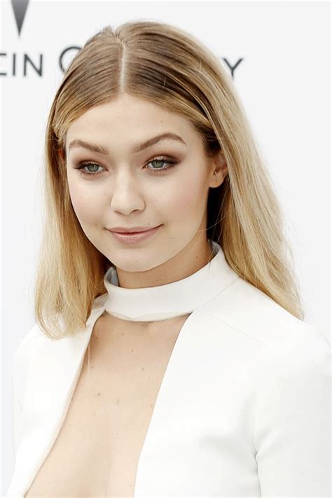 Gigi Hadid Straight Light Brown Flat Ironed Hairstyle Steal Her Style