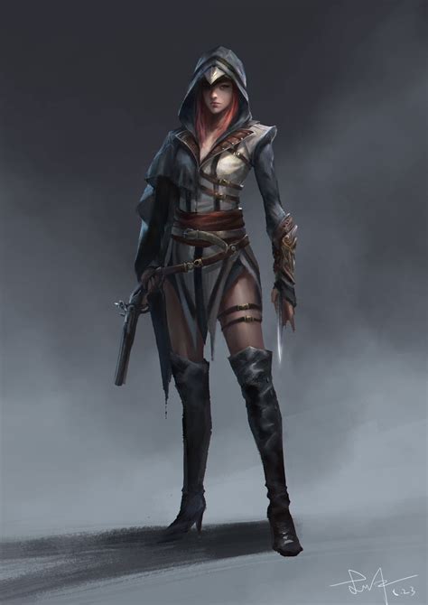 Artstation Assassin Yang Liu Modern Assassin Female Assassin Character Portraits