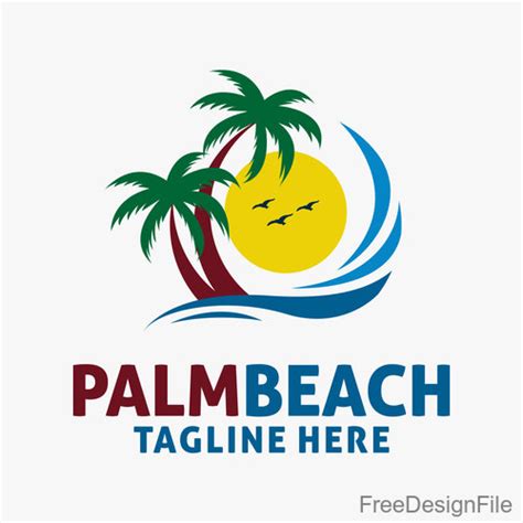 Palm Beach Logo Design Vectors Free Download