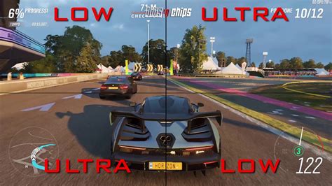 Forza Horizon 4 Ultra Vs Low Graphics Benchmark Comparison Youtube