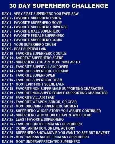 Day 14 Superheroes Marvel And Dc