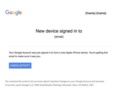 Google Phishing Email Example Hook Security