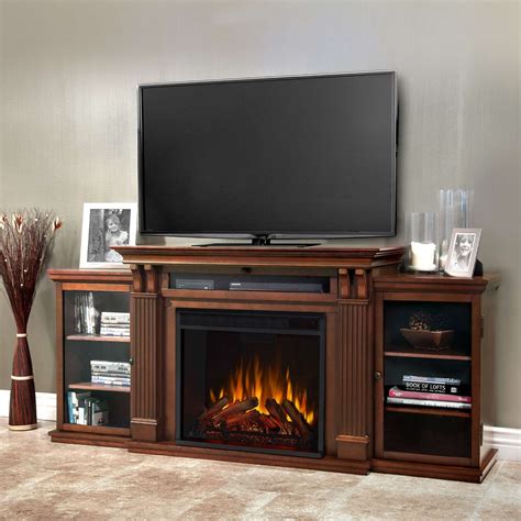 Calie Electric Fireplace Media Cabinet Real Flame