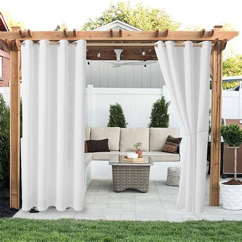 Topchances Outdoor Patio Curtains Heavy Weighted Porch Waterproof
