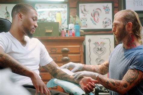 For those not in the know, it's actually an inscription of psalm 37 from the bible, which urges believers to pay no mind to. Damian Lillard Got a New Tattoo to Let You Know 'Hulu Has Live Sports' | Complex