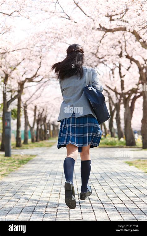 Japanese Junior High Schoolgirl In Uniform Stock Photo Alamy