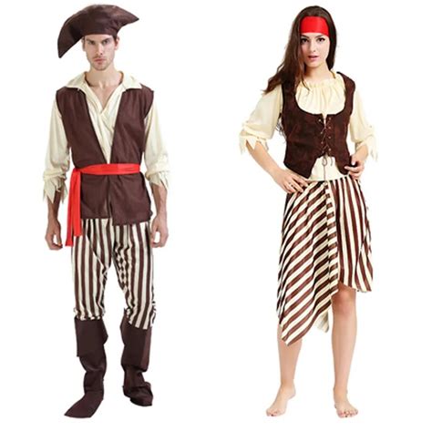 buy male female pirates cosplay costume adults men women performance pirate