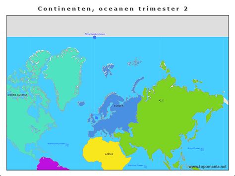 Topografie Continenten Oceanen
