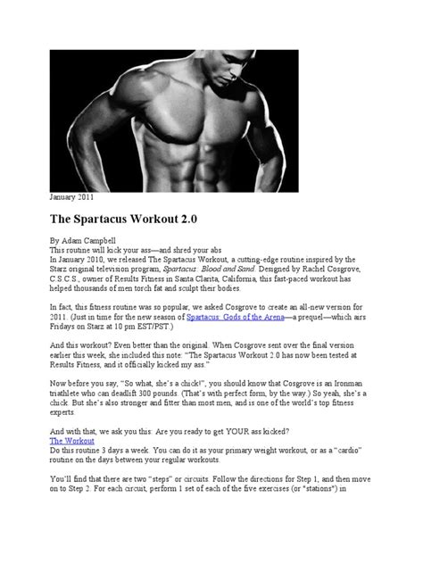 This versatile application can be used in different ways. The Spartacus Workout 2.0 | Human Anatomy | Weightlifting