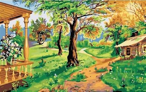 Spring At Countryside Landscape Paint By Number Paint By Numbers