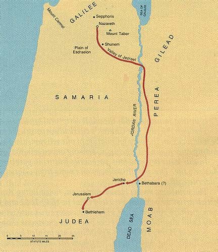 34 Map Of Mary And Josephs Journey From Nazareth To Bethlehem Maps