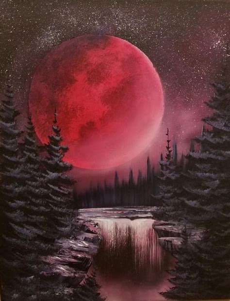 My Picture Of My Painting Of A Blood Moon Rpics