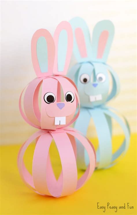 Easy Paper Bunny Craft Easter Idea For Kids Easy Peasy And Fun