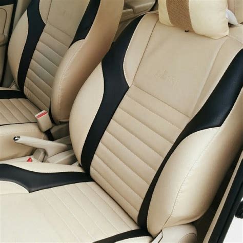 buy rideofrenzy luxury nappa leather car seat covers rakso beige and black free shipping