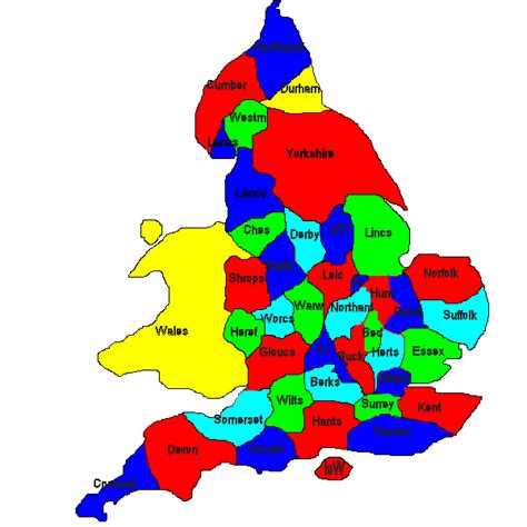 Map Of Counties Of England World Map