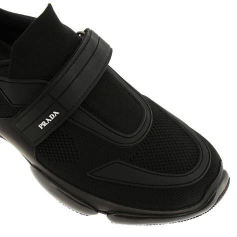 Prada Leather Sneakers Shoes Men In Black For Men Lyst
