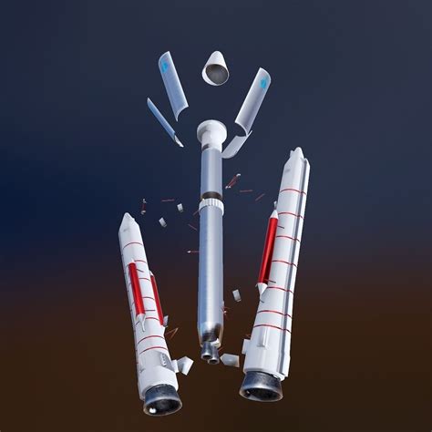 Rocket 3d Model Game Ready Fbx