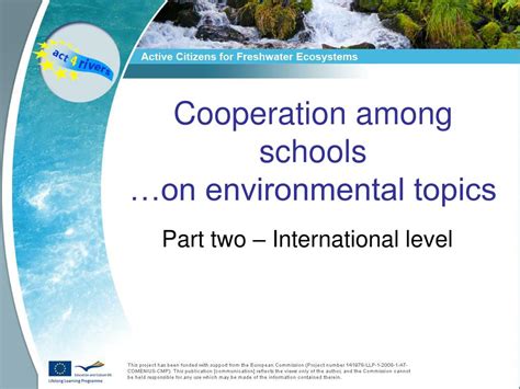 Ppt Cooperation Among Schools On Environmental Topics Powerpoint