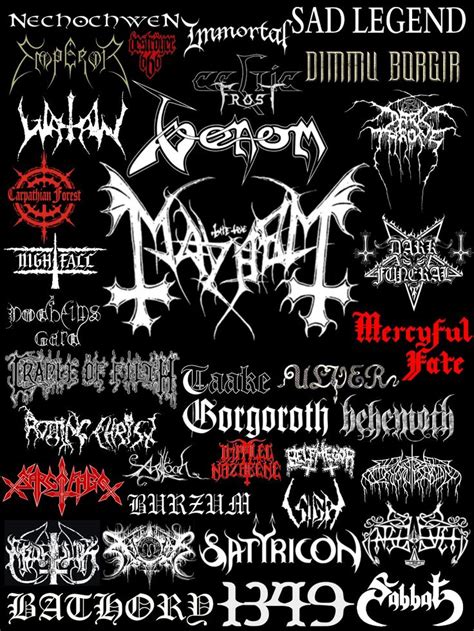 Black Metal Bands Рок плакаты Музыка Плакат