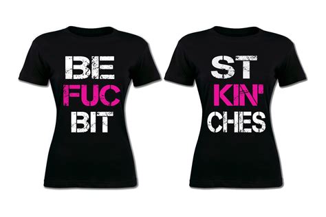 🔥 Bff Best Fckin Bitches Matching T Shirts Best Friends Sisters Party Shirts Ebay Best