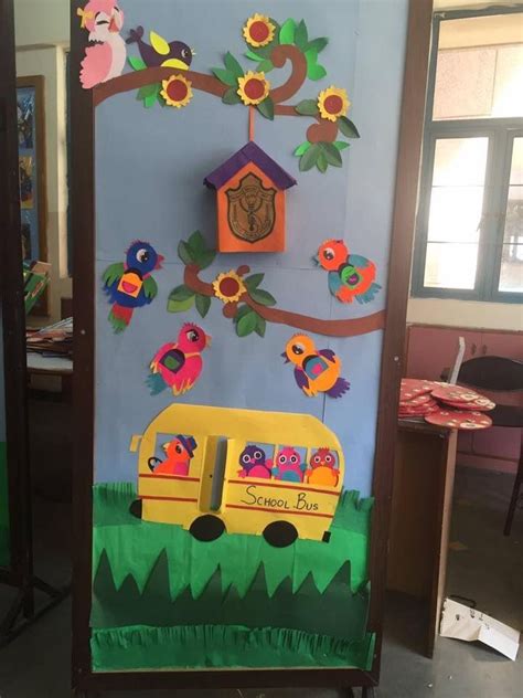 Door decoration for preschool, Spring door decoration, School door