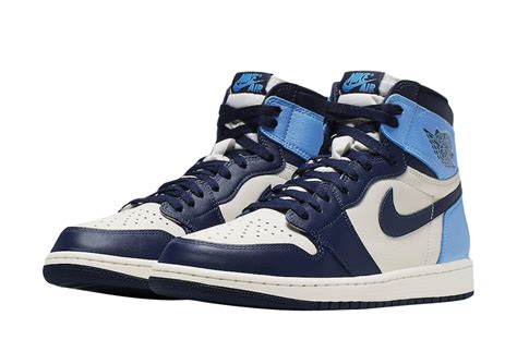 The model was designed in 1984, released in '85, and — due to michael jordan's foot injury in '86 — it ran through '87. air jordan 1 retro high og obsidian university blue V87673