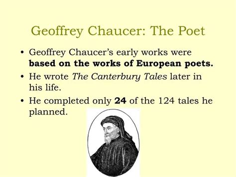 Geoffrey Chaucer Poems