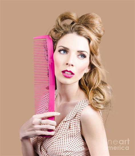 Salon Pin Up Woman With Elegant Hair Style Photograph By Jorgo Photography