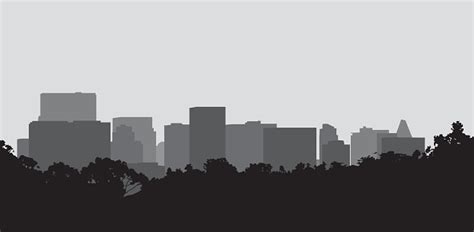 Black And Gray Silhouette Of A Cityscape Stock Illustration Download