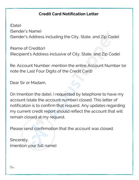 Letter Of Notification Template