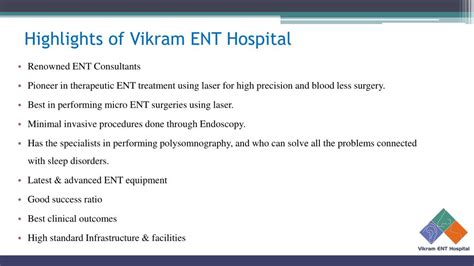 Ppt Vikram Ent Hospital Ear Nose And Throat Doctor Coimbatore