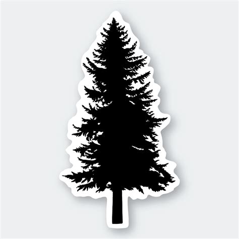 Black Pine Tree Sticker Ubicaciondepersonascdmxgobmx