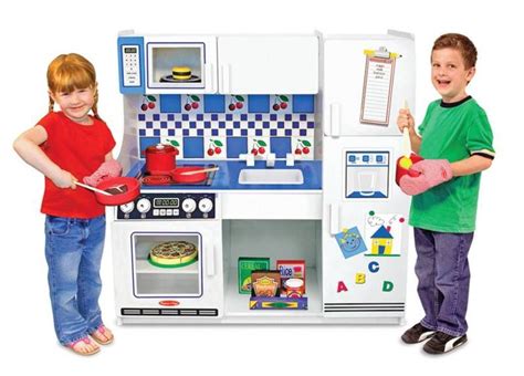 Melissa And Doug Wooden Kitchen Play Set 42 X 42 X 16 12 Inches Play