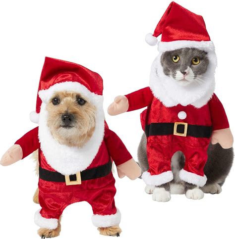 Frisco Front Walking Santa Dog And Cat Costume Medium