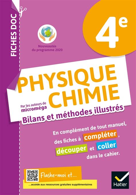 FICHES DOC Bilans et méthodes illustrés - Physique chimie 4e - Ed 2021