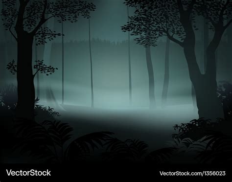 Dark Forest Royalty Free Vector Image Vectorstock