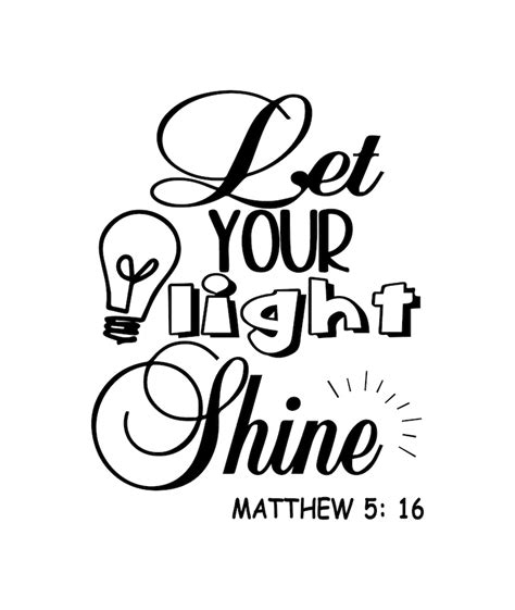 Let Your Light Shine Svg Matthew Svg Let Your Light Etsy