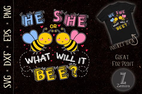 He Or She What Will It Bee Gender Reveal Graphic By Zemira · Creative