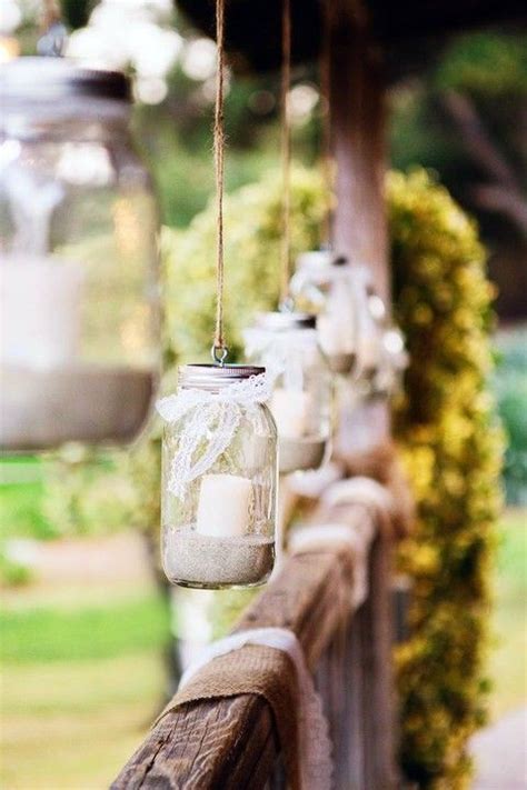 Hanging Mason Jar Candle Lights Are Perfect For Rustic Vintage Wedding