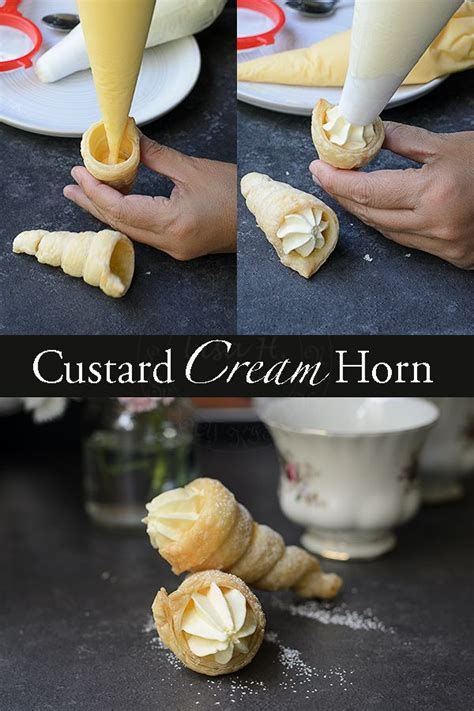 Lisas Lemony Kitchen Custard And Cream Horns Cream Horns Puff