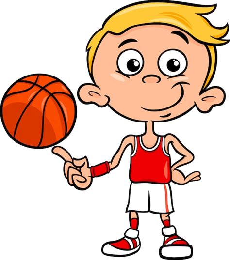 Premium Vector Boy Basketball Player Cartoon Illustration