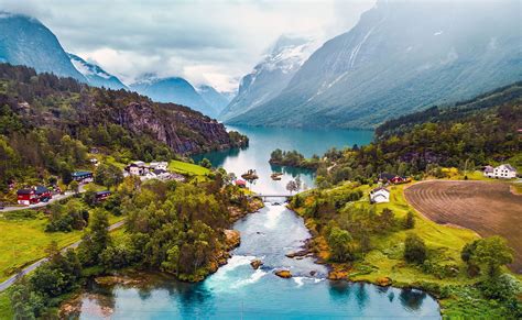 Lovatnet Lake Jigsaw Puzzle | Norway, Society islands, Lake