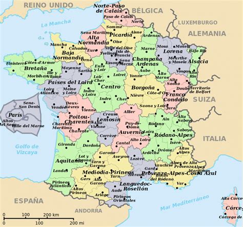 Francia Mapa Rutas Riset