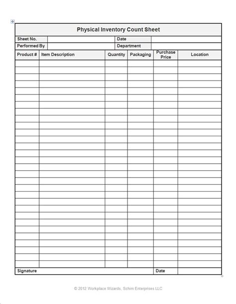 Kitchen Inventory Spreadsheet Printable Chart Inventory Storage