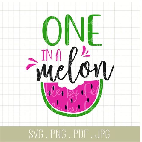 One In A Melon Svg First Birthday Party Cutting File Watermelon
