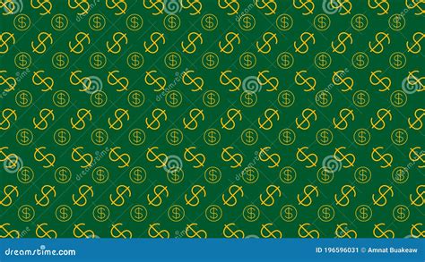 Dollar Money Sign Pattern On Green Background Usd Dollar Currency