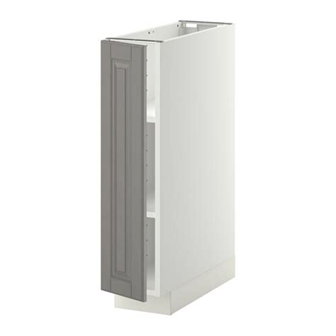 Armario alto com prateleiras casa banho ikea. METOD Armário baixo c/prateleiras - branco, Bodbyn cinz ...