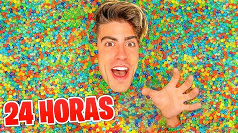 24 HORAS EN BAÑERA LLENA DE PELOTITAS DE GEL YouTube