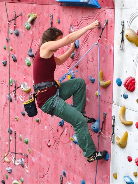 Free Images Woman Play Adventure Rock Climbing Climber Leisure